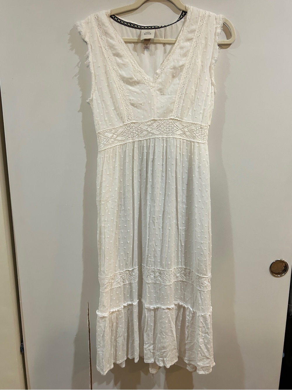 Knox Rose Cream Eyelet Midi Dress
